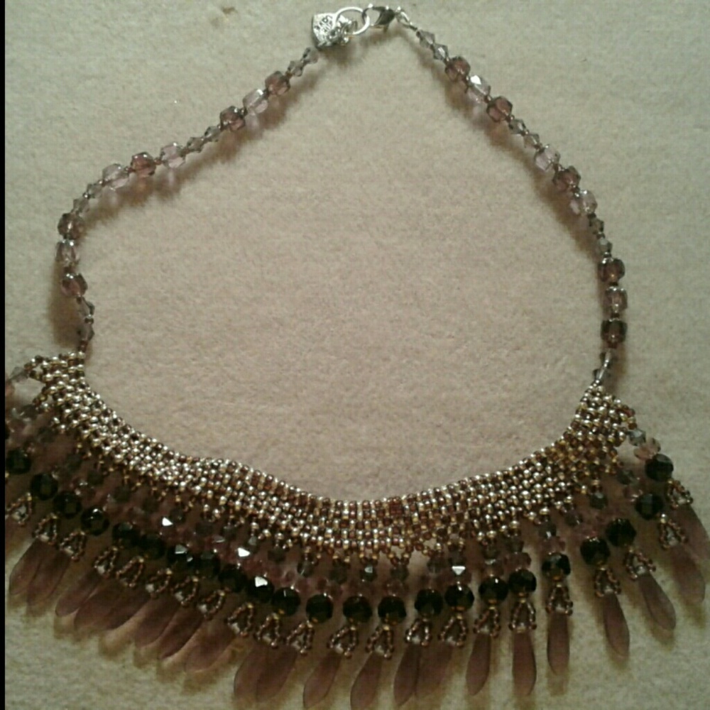 "Cathedral goes tribal" beaded dagger necklace - Picture 3 of 5